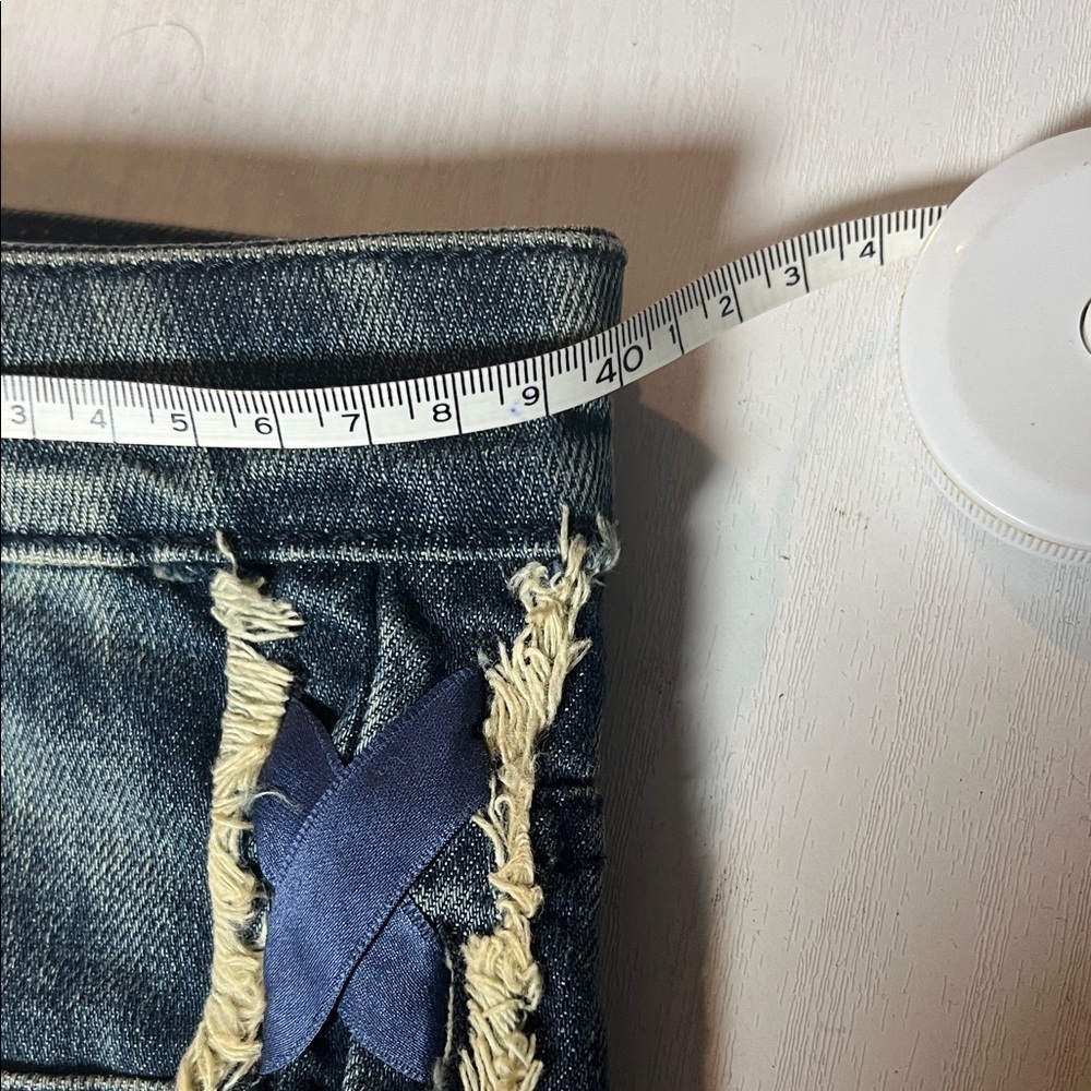 NWT Fiorucci Distressed Blue Jean Shorts A0368